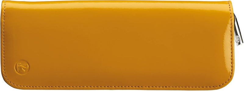 Pelikan Patent Leather 2-Pen Case - Yellow - Image 2